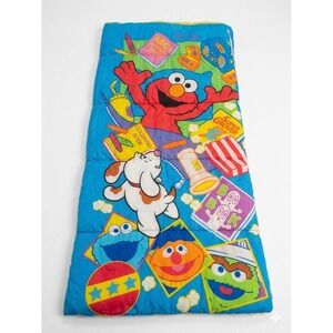 Vintage Sesame Street Elmo Barkley Kids Slumber Sleeping Bag‎ 90s Jim Henson
